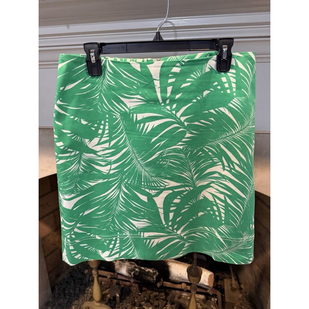 Talbots Green And White Skirt Size 12 P Fully Lined